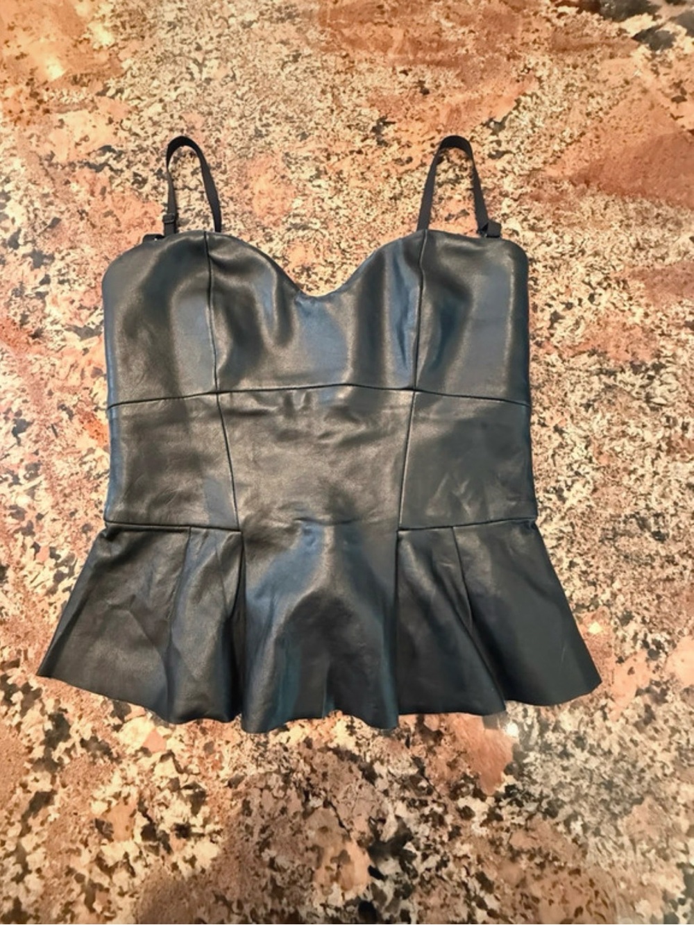 Aritzia faux leather top